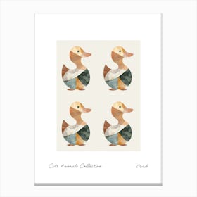 Cute Animals Collection Duck 4 Canvas Print