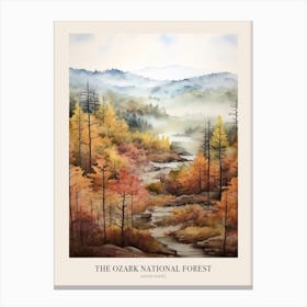 Autumn Forest Landscape The Ozark National Forest Poster Canvas Print