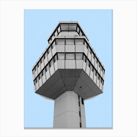 Architecture Brutalism Tegel Airport Control Tower Canvas Print