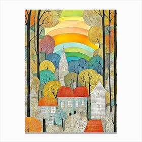 Autumn Village Canvas Print