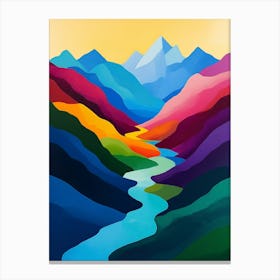 Rainbow In The Mountains Canvas Print