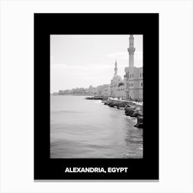 Poster Of Alexandria, Egypt, Mediterranean Black And White Photography Analogue 4 Canvas Print