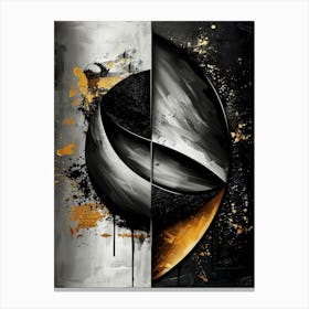 Abstract Black And Gold Painting 103 Canvas Print