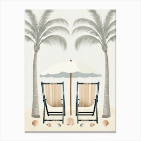 Beach Chairs Canvas Art Canvas Print