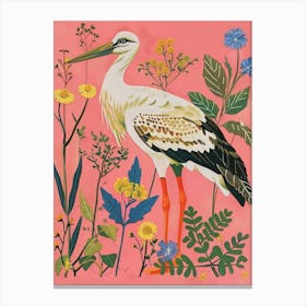 Spring Birds Stork 3 Canvas Print