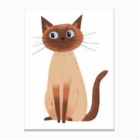 Burmese Cat Clipart Illustration 3 Canvas Print