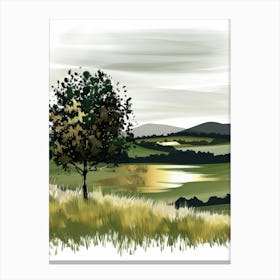 Landscape With Tree 2 Canvas Print