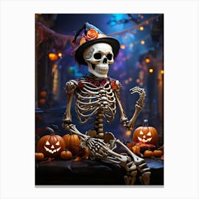 Halloween Skeleton 2 Canvas Print