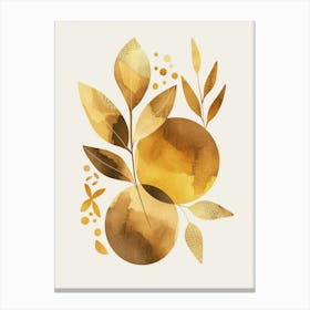 Watercolor Autumn Leaves Canvas Print