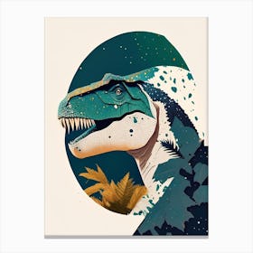 Indominus Rex Terrazzo Style Dinosaur Canvas Print