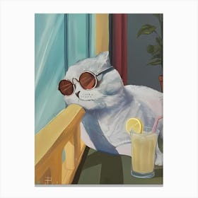 Cat With Sunglasses Canvas Print