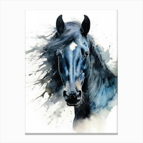 Black Horse 1 animal Canvas Print