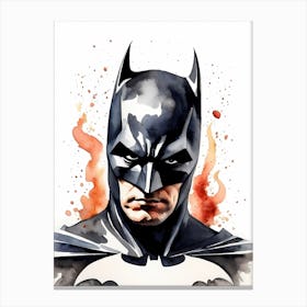 Batman Watercolor Painting (18) Canvas Print