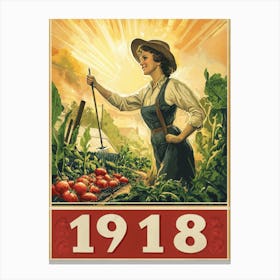 Aihrgdesign A Vintage Wartime Poster Promoting Victory Garden F23ea4e9 6f85 4562 93fb F882be839781 1 Canvas Print