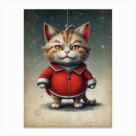 Santa Cat 1 Canvas Print