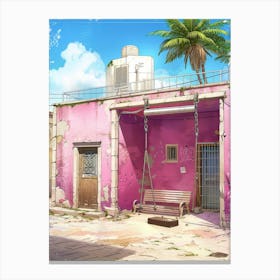 Pink House 2 Canvas Print