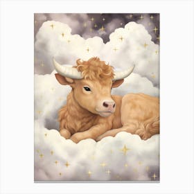 Sleeping Baby Bison 1 Canvas Print