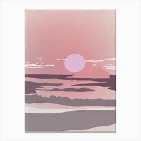 Sunset On The Beach Canvas Print