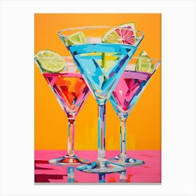 Retro Martini Pop Art Inspired 2 Canvas Print