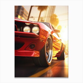 American Muscle Car In The City 024 Canvas Print