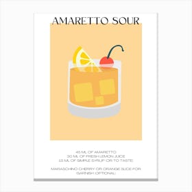 Amaretto Sour Canvas Print