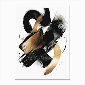 Abstract Black And Gold Painting 84 Canvas Print