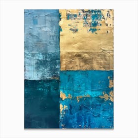 Blue And Gold 14 Canvas Print