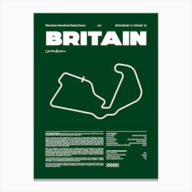 F1 Race Track Britain Formula 1 Racing Track F1 Merch Formula One F1 Poster Formula 1 Poster F1 Canvas Print
