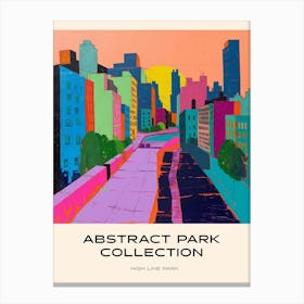Abstract Park Collection Poster High Line Park New York City 4 Canvas Print