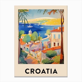 Croatia Vintage Travel Poster Canvas Print