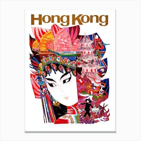 Geisha From Colorful Hongkong Canvas Print