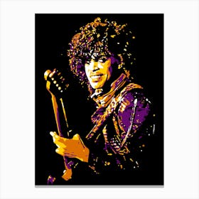 Prince Musician. Prince Rogers Nelson Music Legend in Pop Art Canvas Print