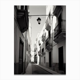 Cadiz, Spain, Black And White Photography 4 Canvas Print