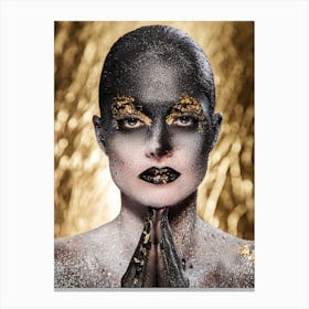 Gold And Black 2 Canvas Print