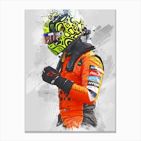 Lando Norris Graffiti Drawing Canvas Print