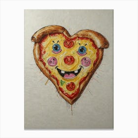 Heart Pizza 2 Canvas Print