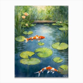 Koi Pond 1 Canvas Print