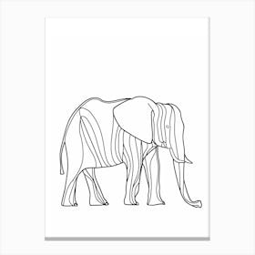 Elephant Line Drawing animal lines art Canvas Print