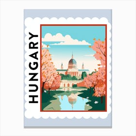 Hungary 1 Travel Stamp Poster Canvas Print