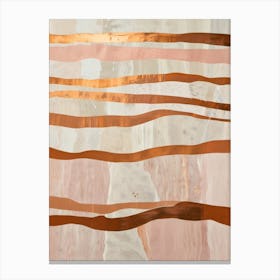 Copper Wavy Lines Canvas Print