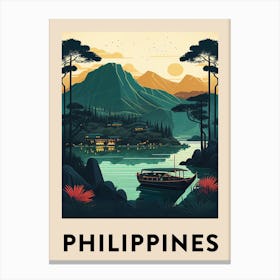 Philippines 5 Vintage Travel Poster Canvas Print