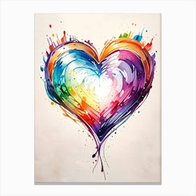 Leonardo Anime Xl A Gleaming Vibrant Heart Pulsating With A Da 0 Canvas Print