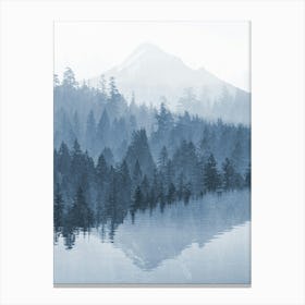Mount Hood Forest Lake Reflection Canvas Print
