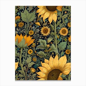 William Morris Sunflowers Canvas Print