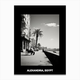 Poster Of Alexandria, Egypt, Mediterranean Black And White Photography Analogue 1 Canvas Print