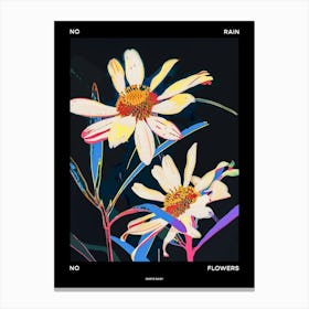 No Rain No Flowers Poster Oxeye Daisy 1 Canvas Print