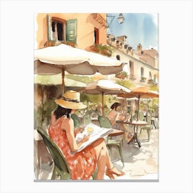 Reading In Cinque Terre Canvas Print
