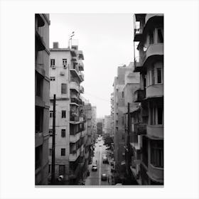 Beirut, Lebanon, Mediterranean Black And White Photography Analogue 5 Canvas Print