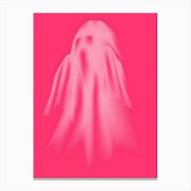 Ghost On Pink Background 2 Canvas Print