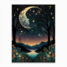 Night In The Forest 2 Canvas Print